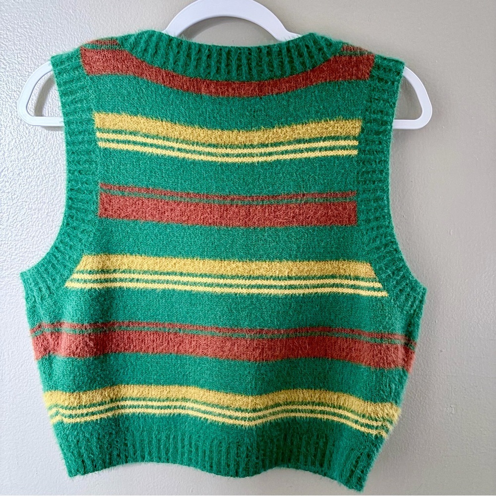 Urban Outfitters Multicolor Striped V-Neck Sweater Vest - Picture 3 of 7